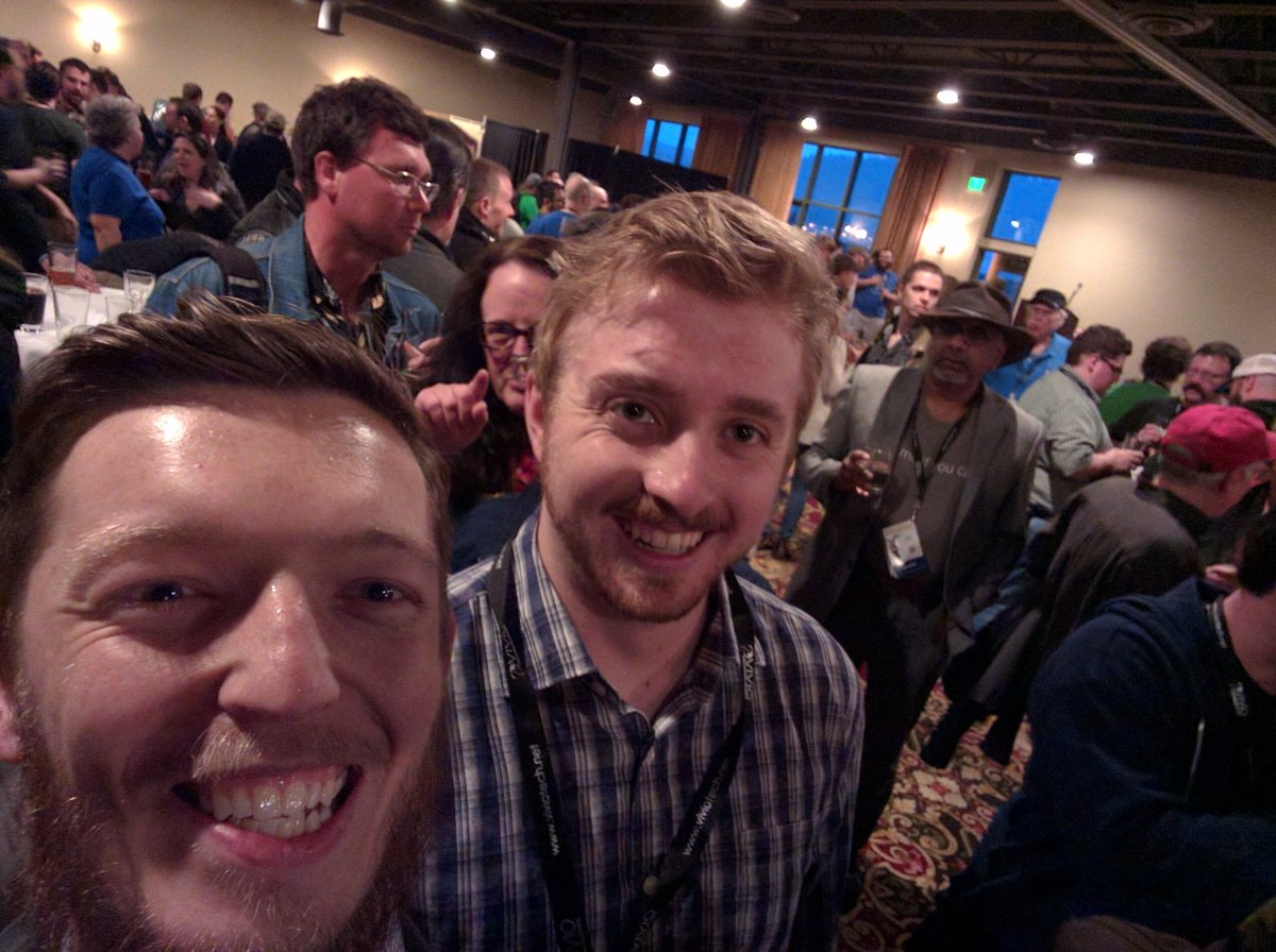 nomaticdev's tweet image. The after-party at #linuxfestnw 2016 was certainly memorable. So much Star Wars trivia that @shanemmckee never got!