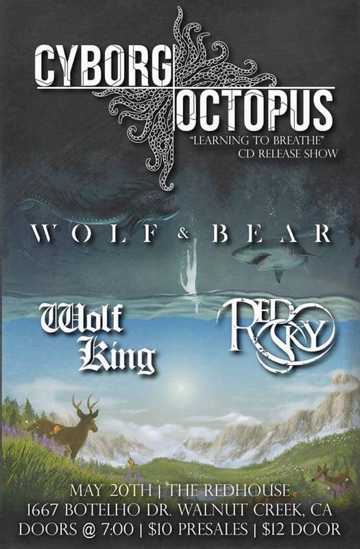 RedSkyUS's tweet photo. Be sure to catch us in Walnut Creek on May 20th at Redhouse w/ Cyborg Octopus and more!! https://t.co/pGzsNsloXf