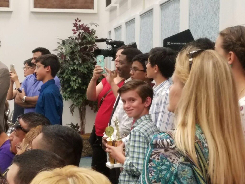 Hayden Beck being recognized by the MISD Board for his Excellence in Science!  #morrispride