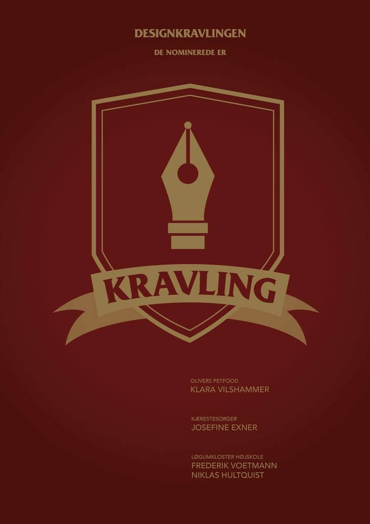 De nominerede til årets Designkravling er... #kravling16 #dkmedier Ses vi d. 21. maj i @VEGAcph ?