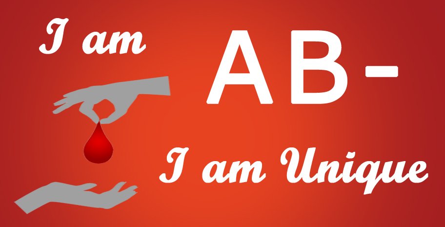 ABBloodcom's tweet photo. If your #blood type is AB, you’re pretty unique and if it’s #AB-, you have rarest blood type
https://t.co/SfGZVZe5a5 https://t.co/fGMdoTl7zY