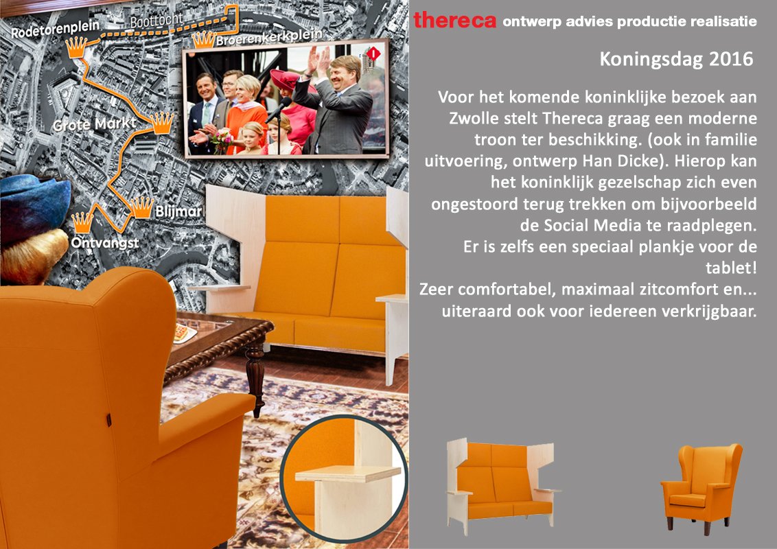 TherecaBV's tweet image. Wij wensen iedereen een fijne koningsdag toe. #KoningsdagZwolle #Zwolle #koningsdag #oranje #feest