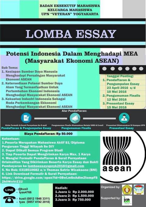 AYO IKUTAN GENGS! "@km_upnyk: BEM KM MEMPERSEMBAHKAN DENGAN BANGGA LOMBA ESSAY UNTUK MAHASISWA DIY "