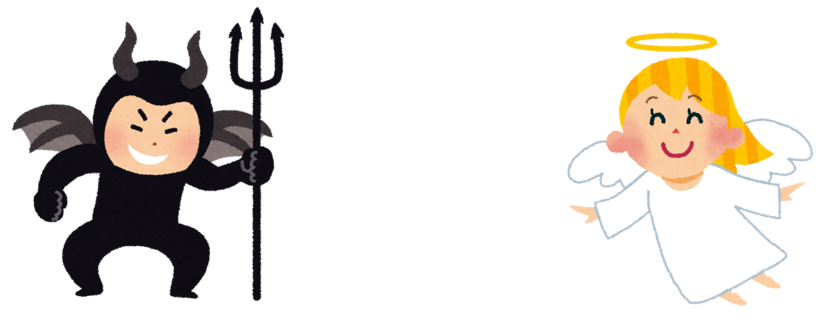 Njrecalls イルカチャンと悪魔天使のマスク いらすとやさん素材 Ninjamasker T Co K00eubpblm Twitter