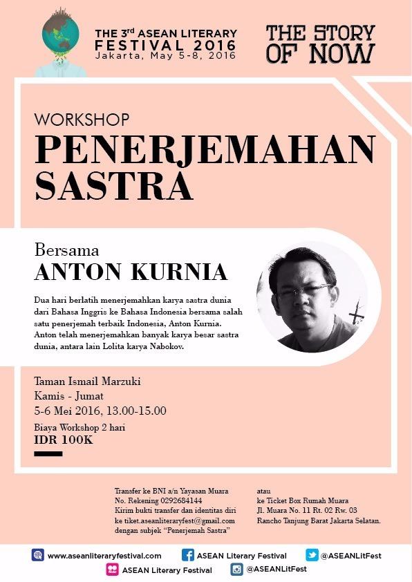 Belajar menulis cerpen, menulis puisi, dan menerjemahkan karya sastra di #ALF2016.