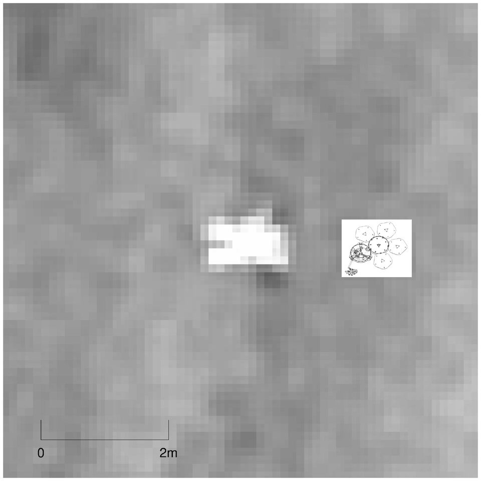 newscientist's tweet image. Valiant #Beagle2, seen in best-ever pic in its lonely resting place, crashed on Mars