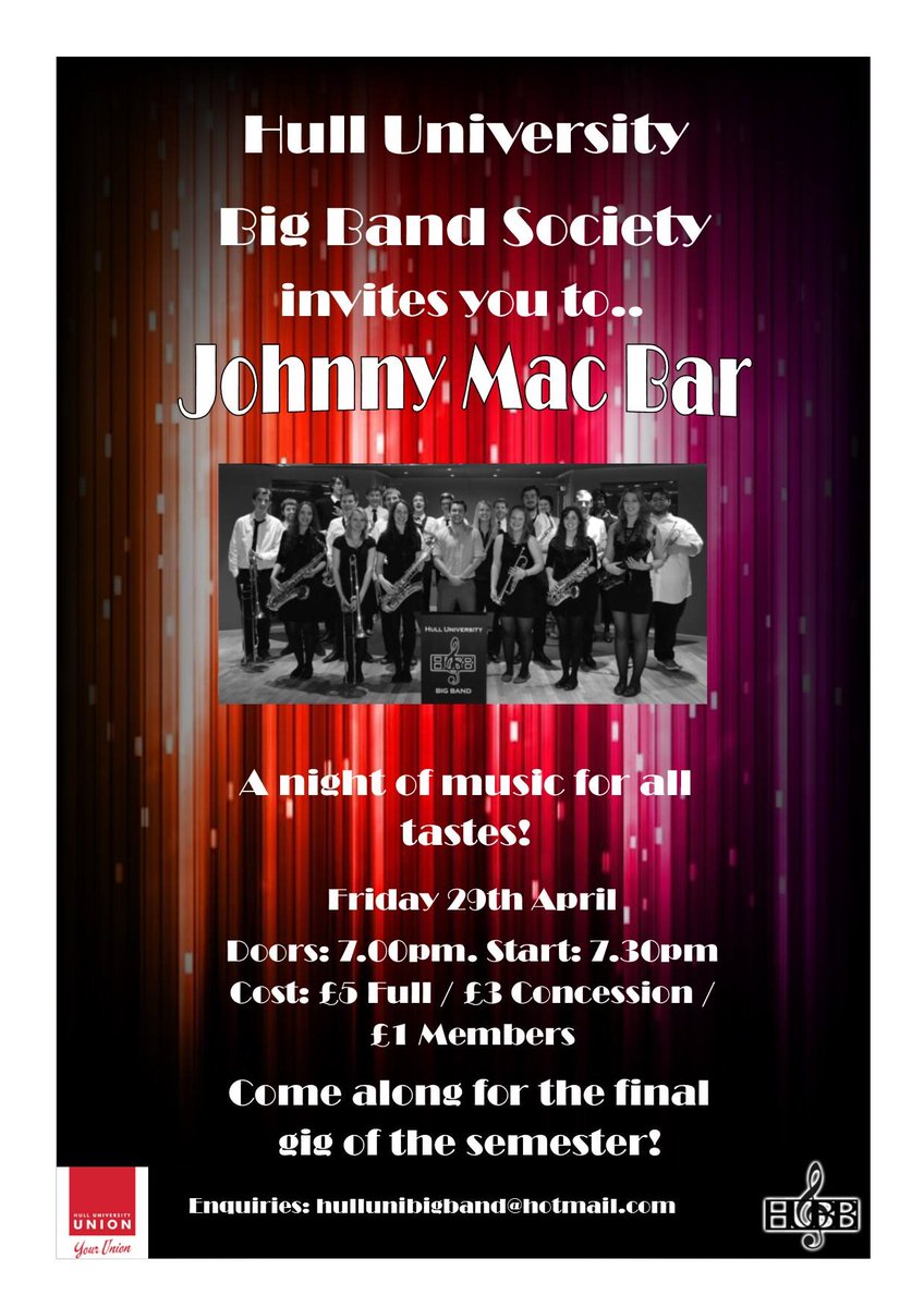 Don't forget to get yourself down to Johnny Mac this Friday for a night of jazz with HUBBS!