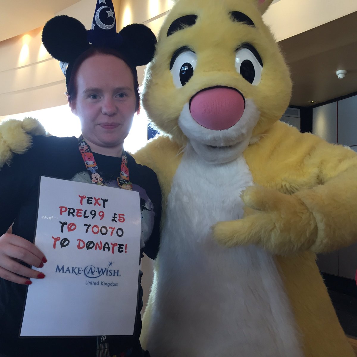 duffydoesdisney's tweet photo. Getting back into the gym today, have to keep training for #RunDisney at #DLP donation details in pic @MakeAWishUK https://t.co/rC9vsV7hu8