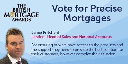 Precise_Mtgs's tweet image. Vote for Head of Sales, Jamie Pritchard in the British Mortgage Awards 2016 bit.ly/21Vgqc0