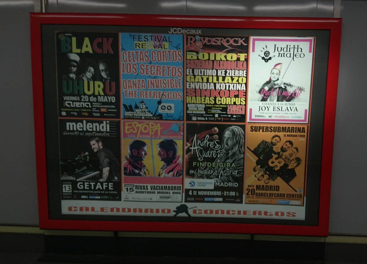 judithmateo's tweet photo. Ya estamos por los metros de #Madrid !!!
3 de junio #Rockismylife en @JoyEslava1 !!! https://t.co/JLa6OZVFV0