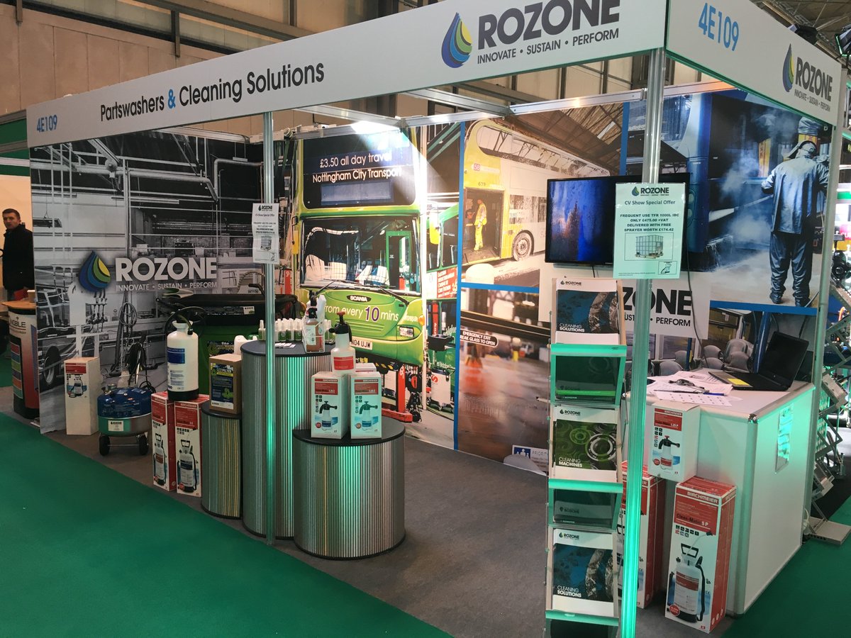 RozoneUK's tweet image. Things are looking good @TheCVShow come and see our range of #smartwashers #chemicals &amp;amp;#partswashers at Stand 4E109