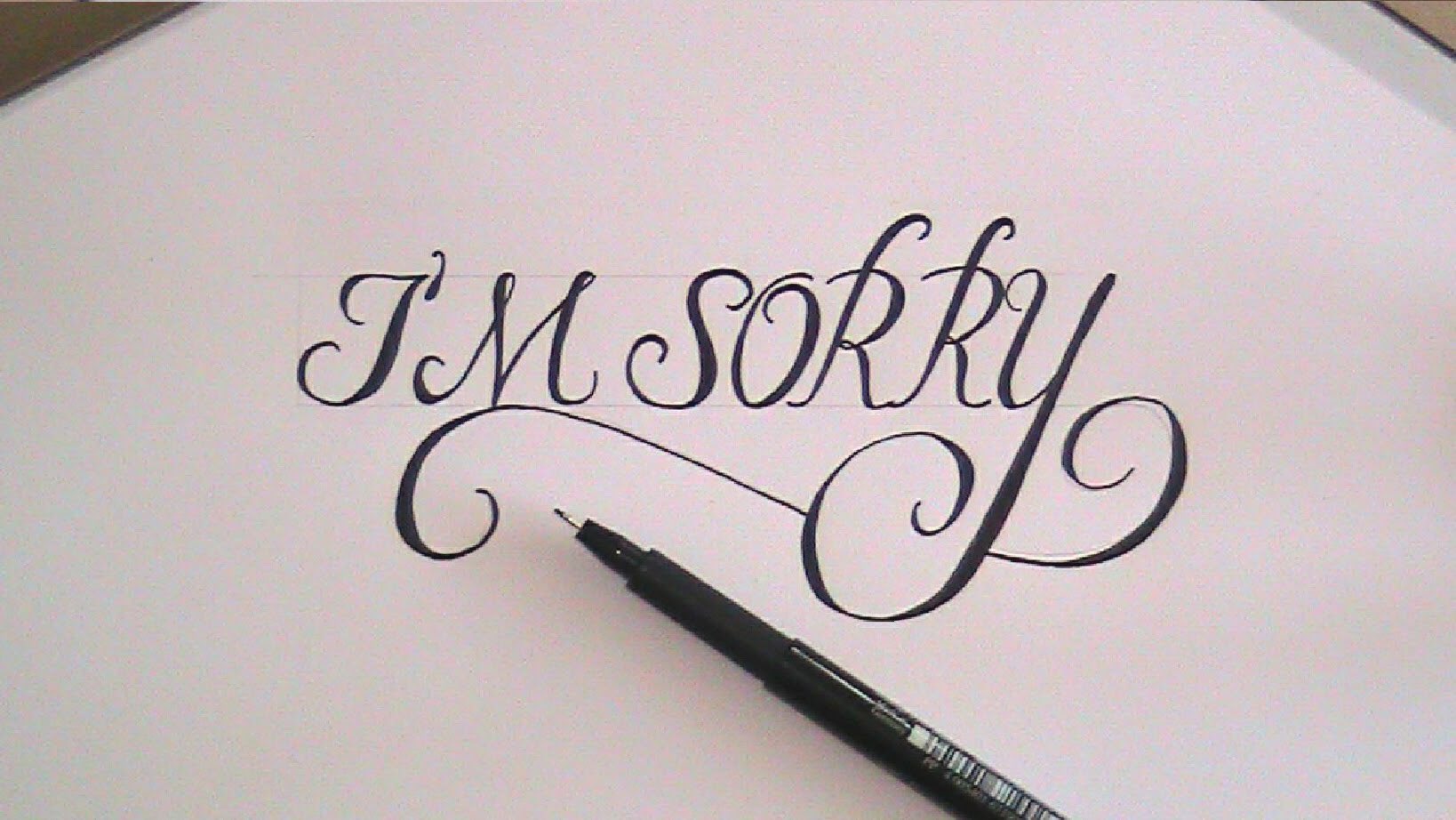 Красивая надпись sorry