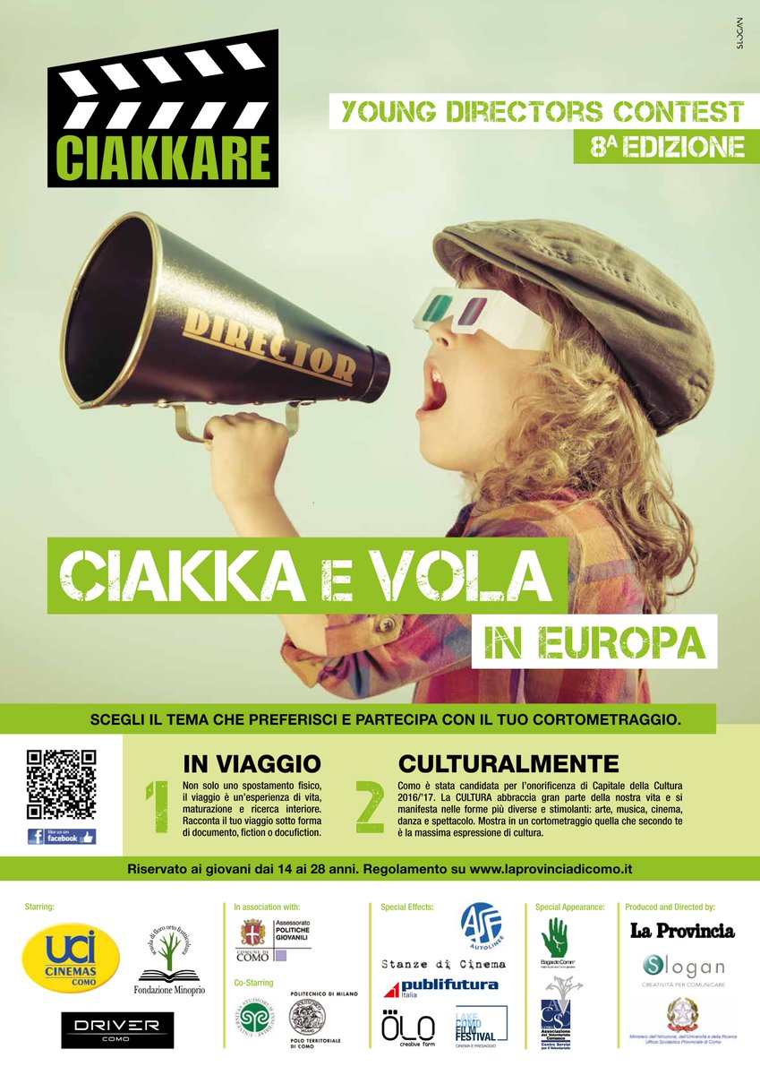 #Ciakkare, 110 giovani in gara. Votate i loro video goo.gl/xSplEx <a href="/DiegoMinonzio/">Diego Minonzio</a> <a href="/AleBrunialti/">Alessio Brunialti</a> <a href="/antwit_8/">antonella corengia</a>