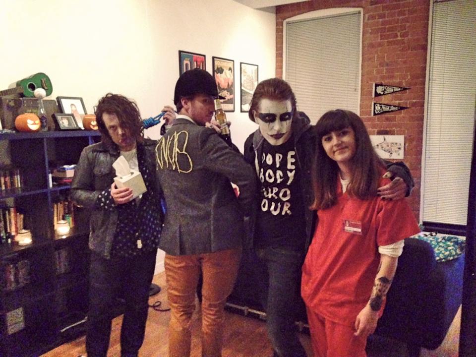 Ohboytheband's tweet photo. Let's all meet up at @HandmadeTotally Can't wait to dust off me pipes!! Here's an unrelated photo of halloween us! https://t.co/cjIg1oWYYX