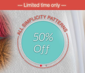SimpMcCalls's tweet photo. Have you seen our brand #new website? Head over and grab 50% off all #Simplicity #patterns! https://t.co/WZwtbiYi0z https://t.co/41aIuDf3ua