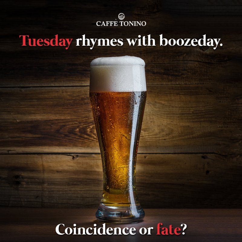 CaffeToninoCP's tweet photo. Coincidence or fate? 
What do you think?
#ItalianRestaurant #Drinks https://t.co/Wp732SG0dG