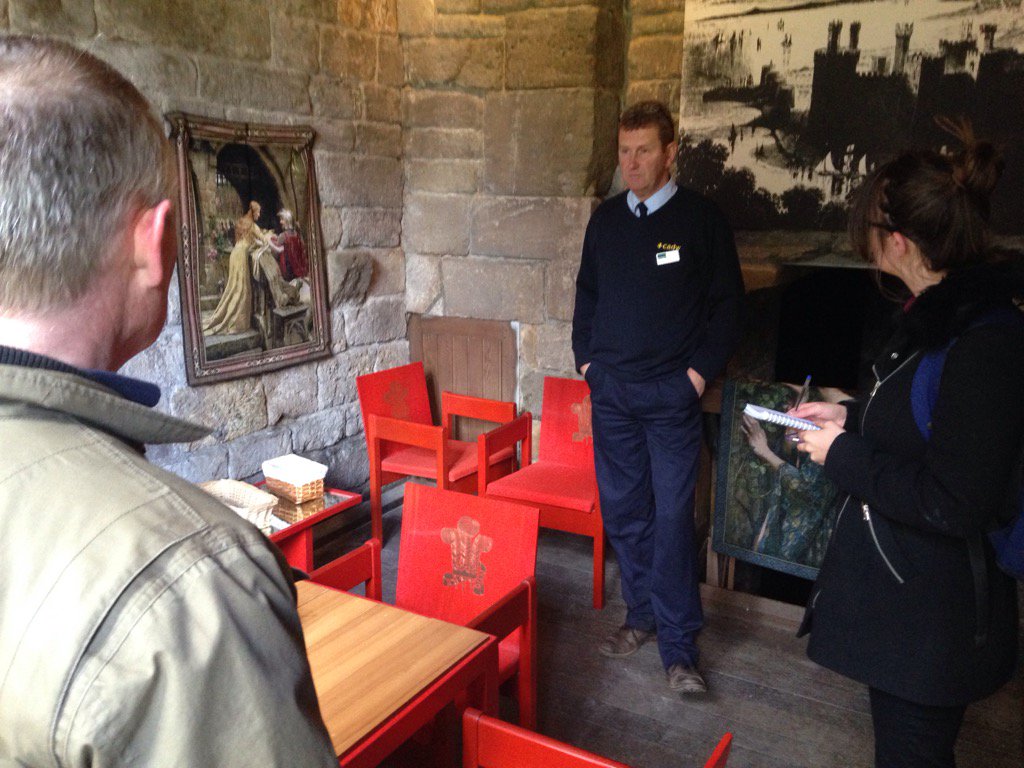 Viewing Lord Snowdon Room in Caernarfon Castle with Reef TV today <a href="/WalesBestGuides/">Wales Best Guides</a>