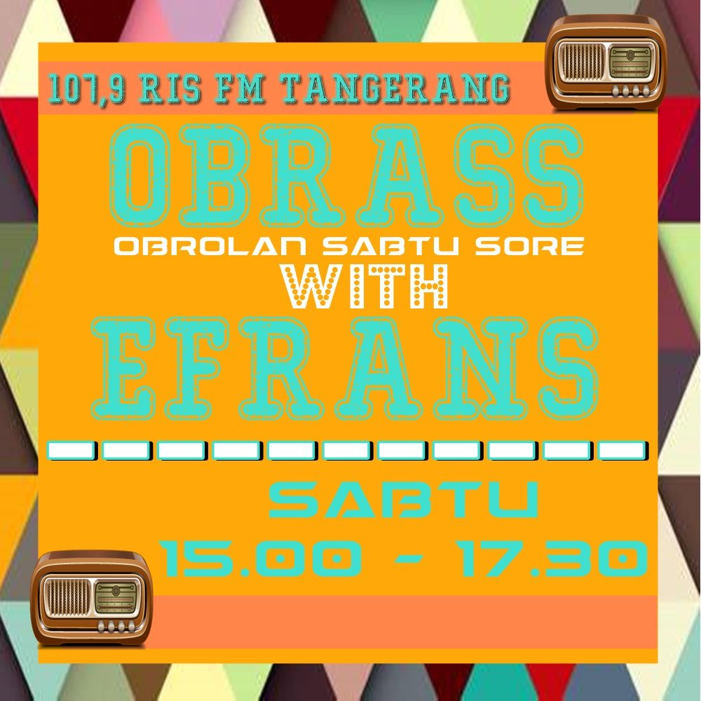 risfm1079's tweet photo. Jangan lewatkan program baru @onlyefrans di 107.9 RIS Fm yang satu ini. Dijamin pecah bingits deh😎 #obrasswithefrans https://t.co/d4zbMImPWT