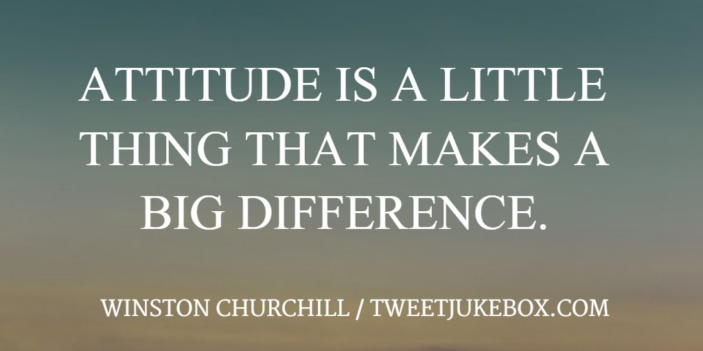 LelaHightower's tweet photo. Attitude is a little thing that... Winston Churchill #quote #quotes #tweetjukebox https://t.co/CfAECGRDZo https://t.co/DZUHiqzTzV