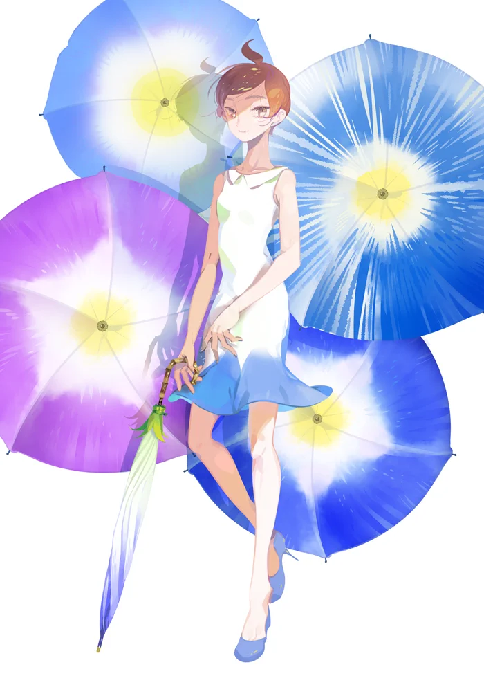 朝顔のような晴雨兼用の傘が美しすぎる...美女に似合う傘だな♥♥