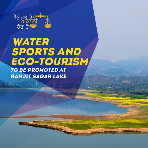 Akali_Dal_'s tweet photo. Punjab govt plans to develop Ranjit Sagar Lake as an international tourist destination #AkalsiforPunjab #EcoTourism https://t.co/PyzWmhoXcL