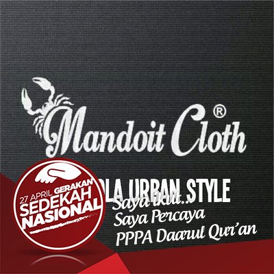 Mandoit_id's tweet photo. Turut mendukung &amp; berpatisipasi dalam #GerakanSedekahNasional #GERSENA16 #MandoitCloth #AngkolaUrbanStyle https://t.co/YOArfae0da