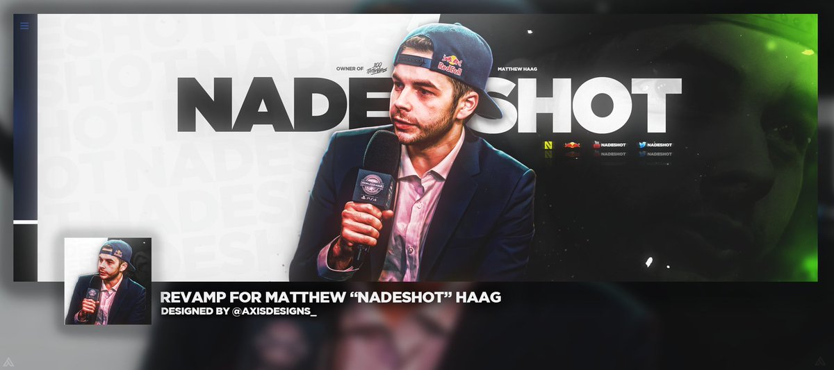 AxisArtifacts's tweet image. Revamp for @Nadeshot 
Likes and Retweets are very much appreciated!

HD - prntscr.com/awy4an