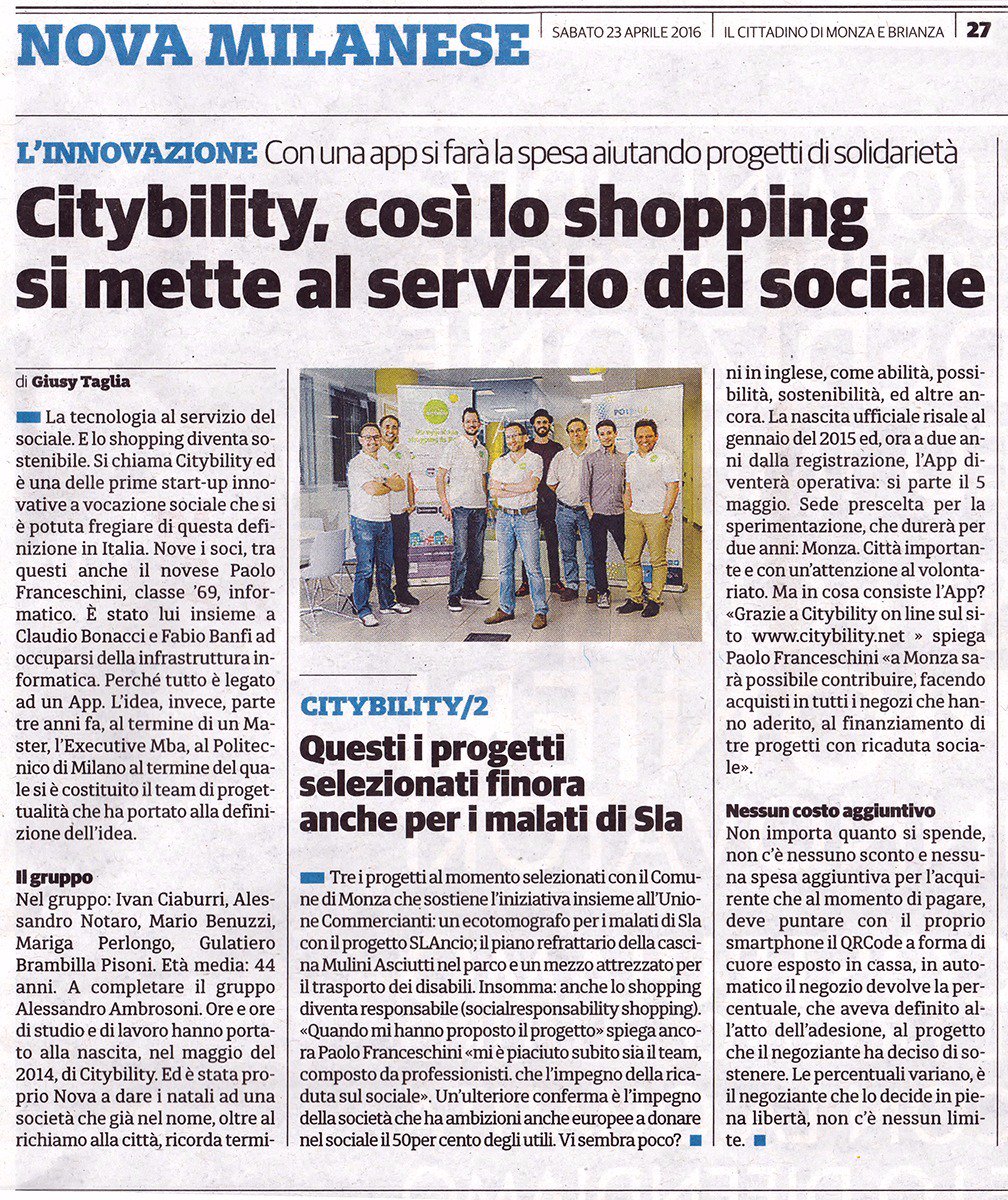 "Così lo shopping si mette al servizio del sociale e senza nessun costo aggiuntivo per il cliente!"<a href="/ilcittadinomb/">Il Cittadino MB</a>