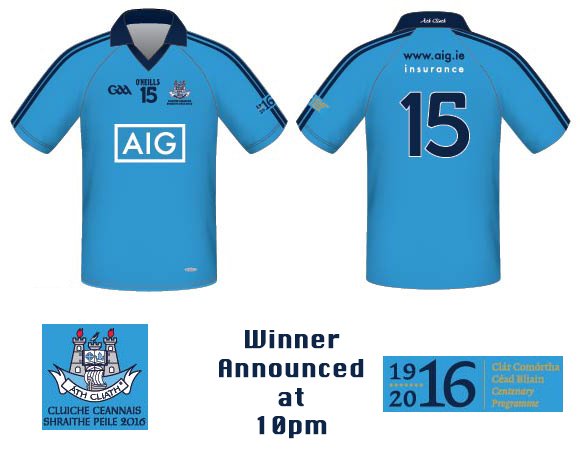 DubGAAOfficial's tweet photo. We've NFL Final/@ireland2016 Commemorative Jersey no.2 to giveaway today, RT &amp; Follow if you don't already to win! https://t.co/ReQjSPmydX