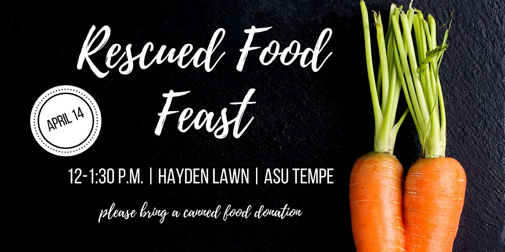 ASUGlobalFuture's tweet photo. #FeedItForward by bringing canned good for @StMarysFoodBank to feast for 500 at #ASU today! https://t.co/KXgr0iWXRQ https://t.co/RXWDAplrsU