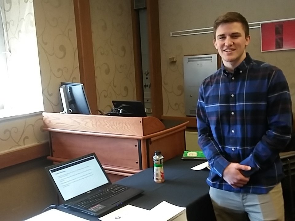 @Whats_The_Poynt at the Professional Writing Showcase #writingpurdue #indesign