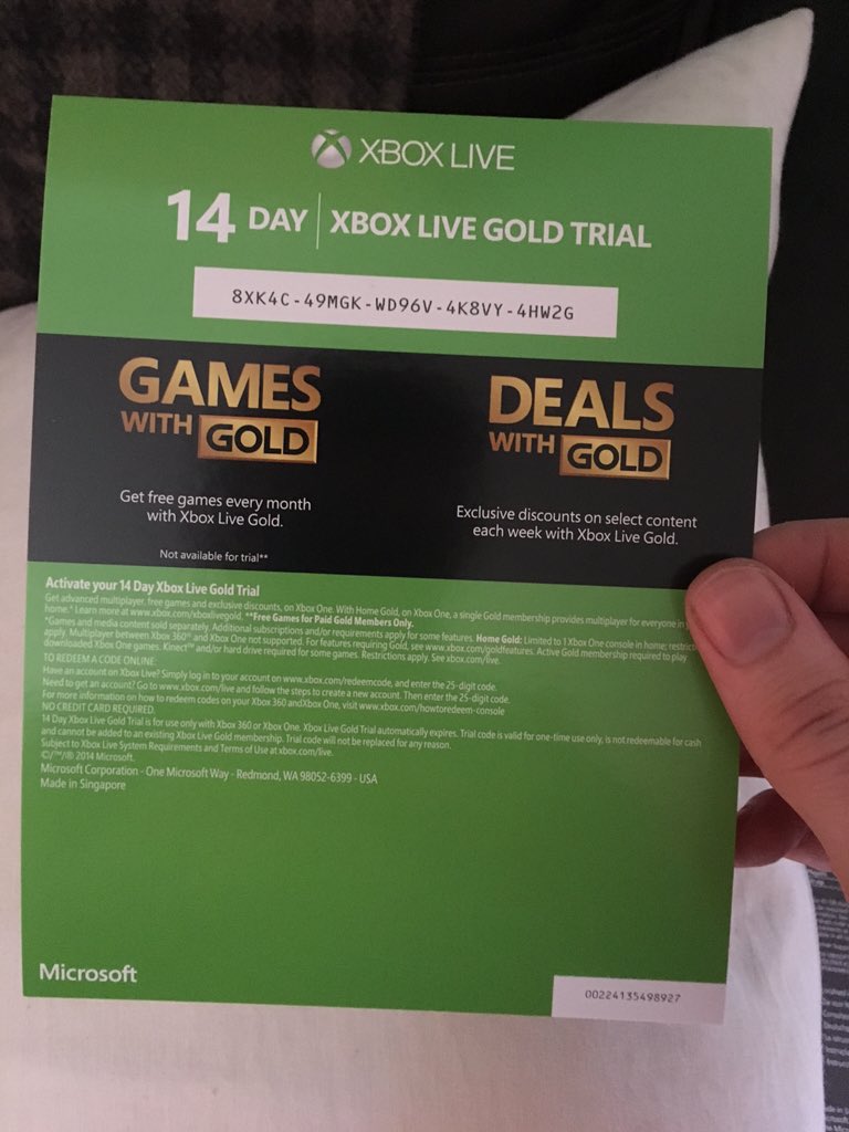 free 14 day xbox live