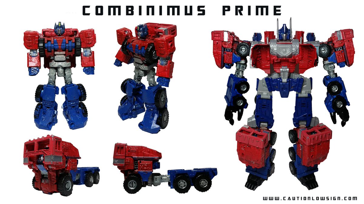 CautionLowSign's tweet image. Combinimus Prime!  screwing around with Combiner Wars figures. #transformers #combinerwars #G1 #custom #optimusprime