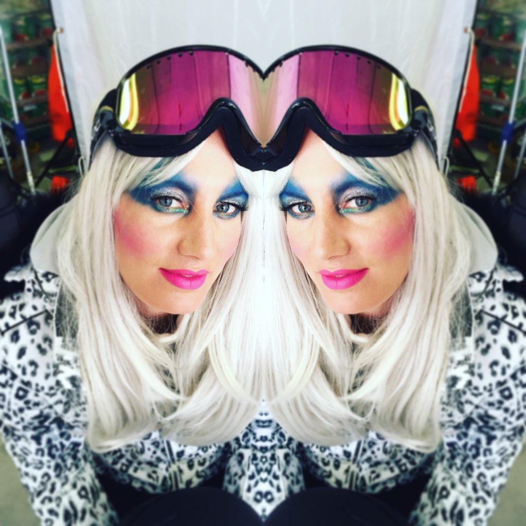 TeleSkiSnow's tweet photo. Epic make up today for a David Bowie inspired #tssfashion shoot featuring all the best gear for 16/17 on the slopes. https://t.co/EghjoAdAnL