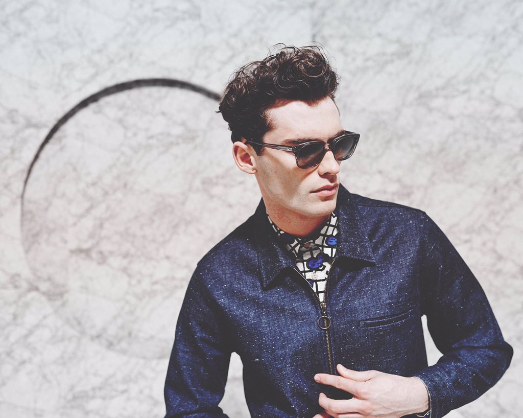 _Percival's tweet photo. Japanese speckled #denim Vincent jackets have just dropped! - glasses thanks to @MV_London styled by @RichardBiedul https://t.co/qDZDedNz7Q