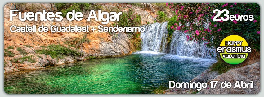 happyerasmus's tweet photo. Vamos el Domingo a las Fuentes de Algar y Castell de Guadalest con una preciosa ruta de senderismo! https://t.co/clpHDqaxQd