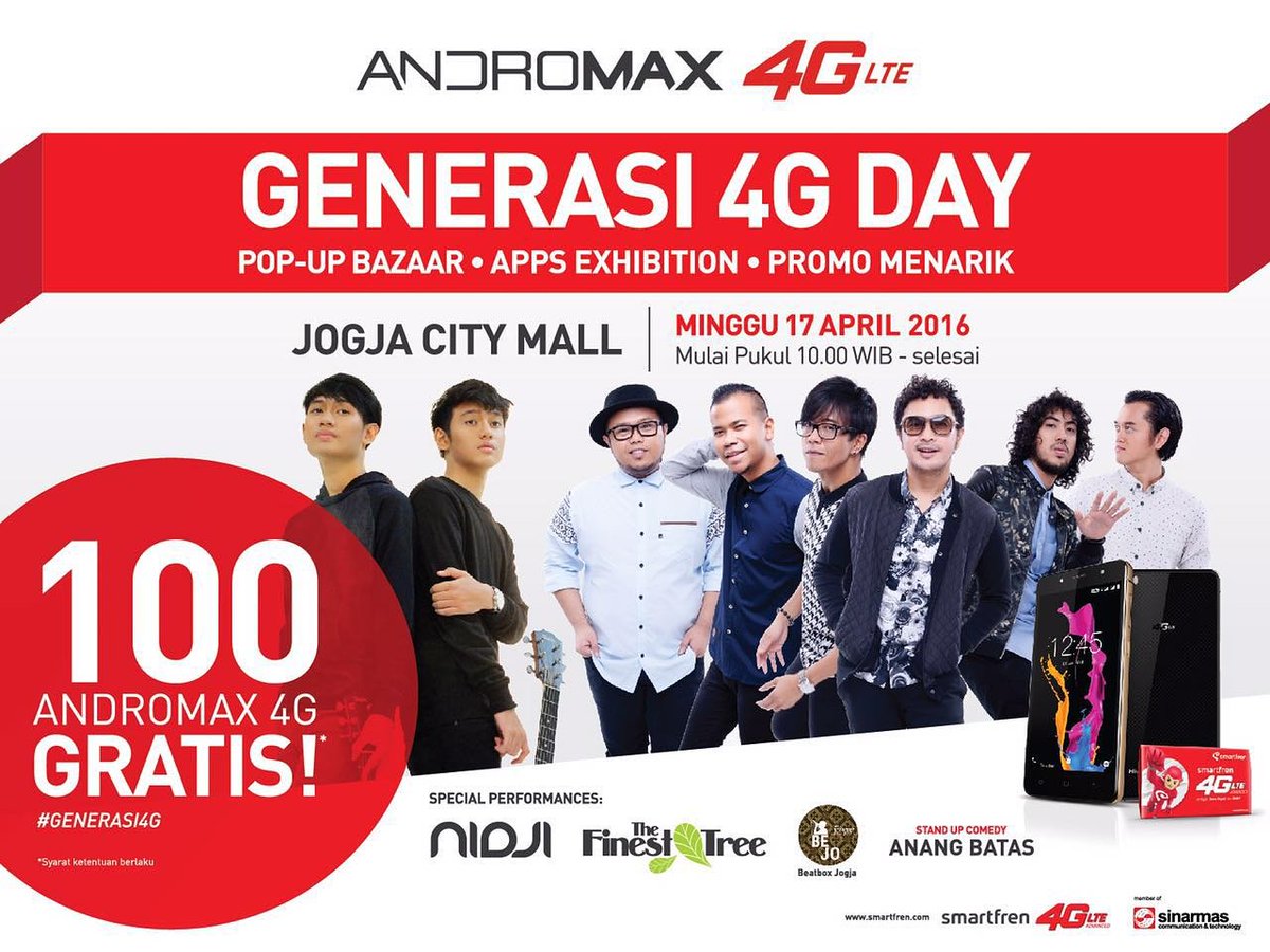 Sugeng sonten minggu 17 April 2016 kita dikasih kesempatan buat ngerecokin acaranya andromax nih yuhuu #Generasi4G