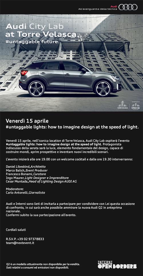 RobertaBWS's tweet photo. domani ore 19 @MarcoBWS #AudiCityLab #TorreVelasca #internimagazine #untaggablefuture https://t.co/3ma5wi7Ns2