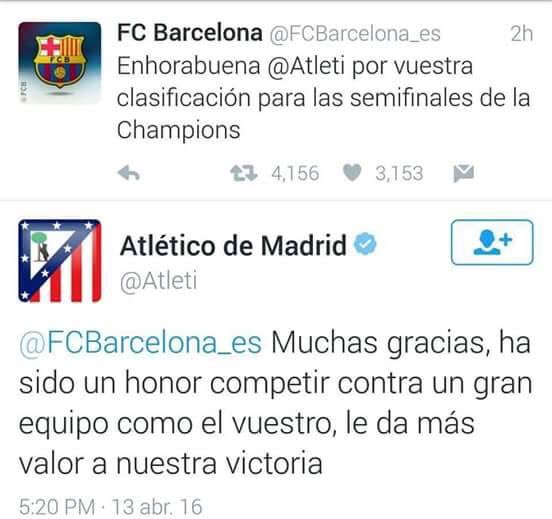 Neptuno_ATM's tweet photo. @Atleti @FCBarcelona_es #RESPECT https://t.co/0ucGvNW6gq