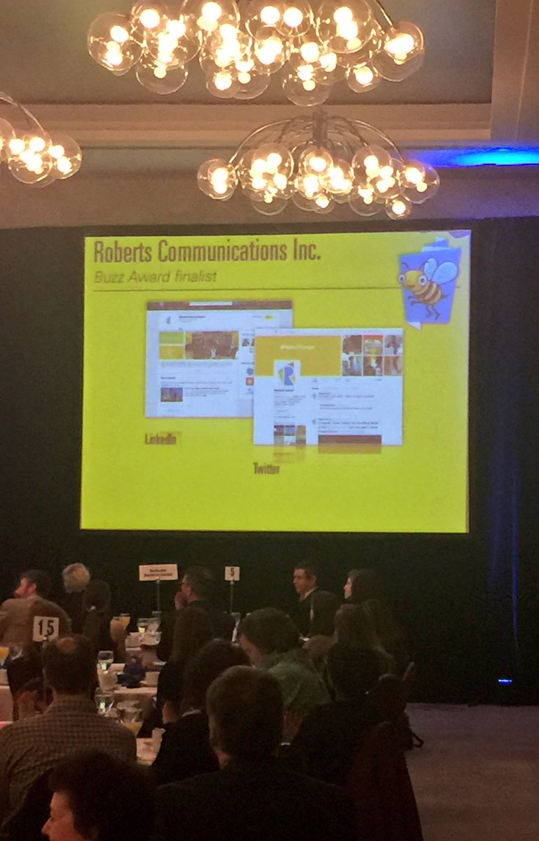 RBJdaily's tweet photo. Who's got the buzz on social media? Sounds like @RobertsComm does! #congrats #KeeponBuzzing #RBJBOW https://t.co/11sZts3wGo