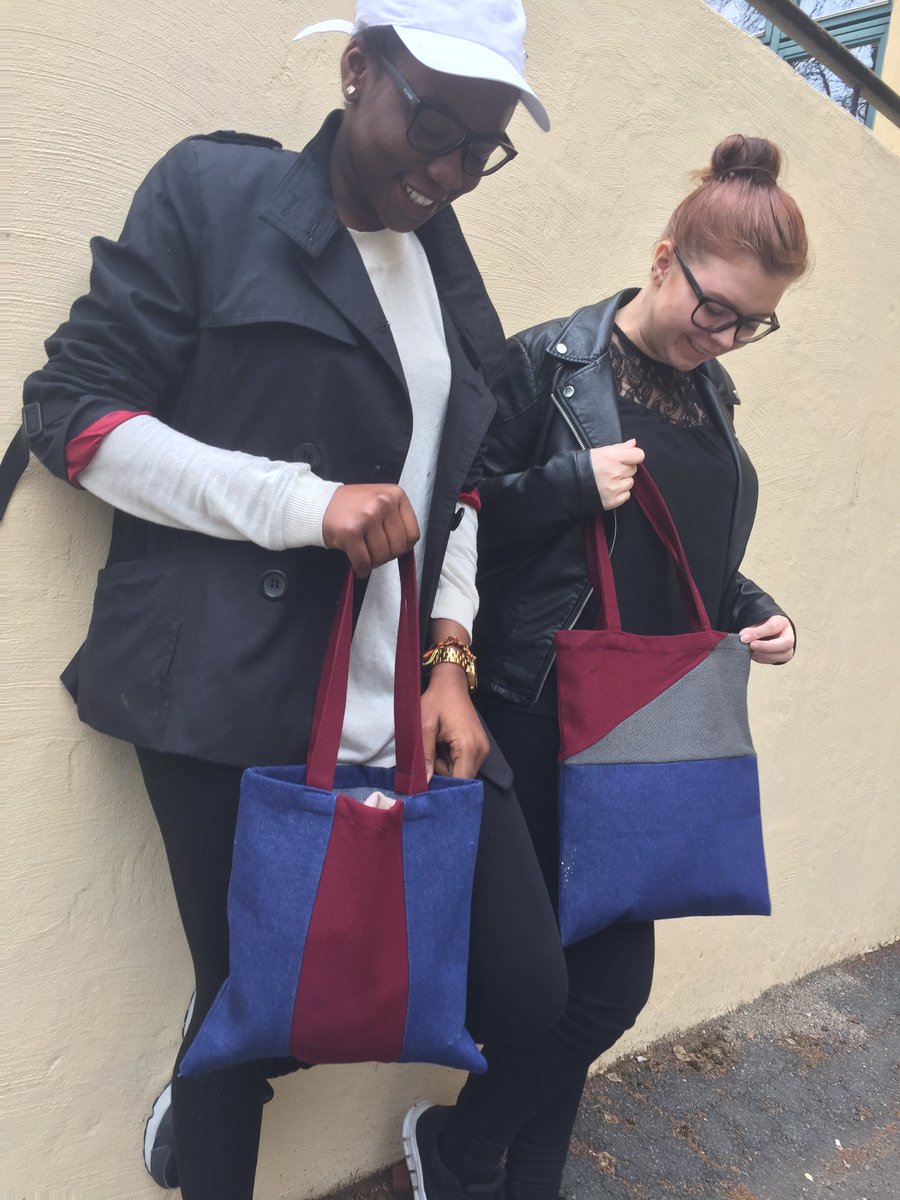 mnaq's tweet photo. #rags to #bags @KirkensBymisjon SyRom #project #reuse #recycle #repair #local #fashion #creative #girls have #fun https://t.co/CFI44js0en