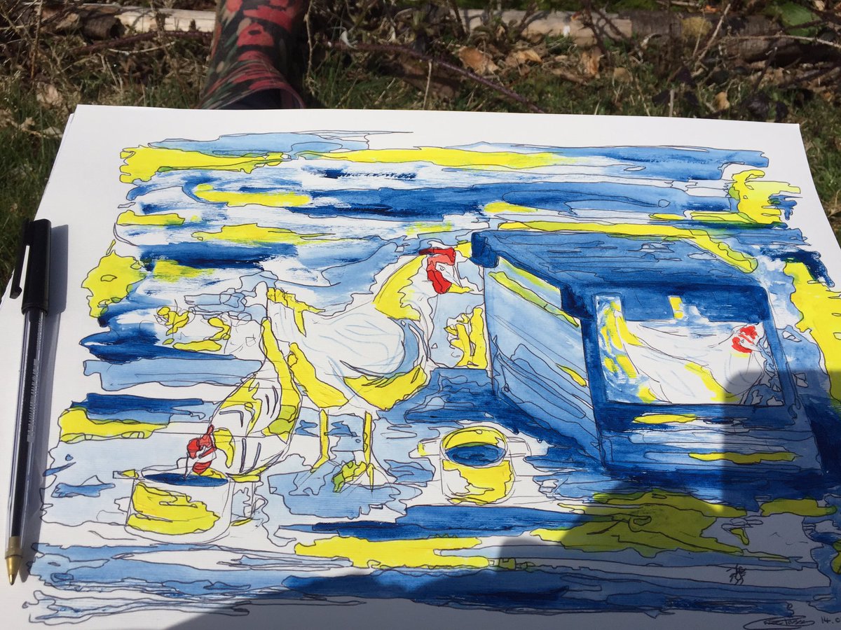 LiPassey's tweet photo. #chloepassey #cornwallart #chickenart #art #countrylife https://t.co/nyRlUC0BCC