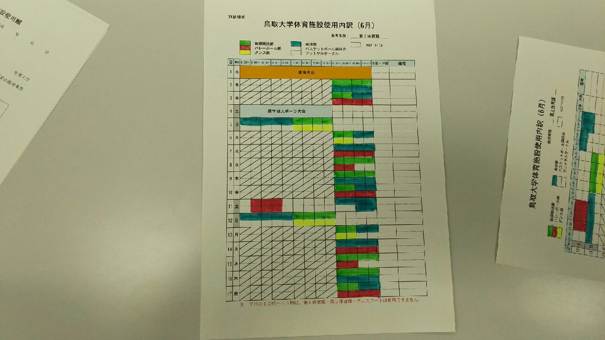 鳥取大学体育会卓球部 Sur Twitter 一応練習時間がわかるように時間割貼っておきます T Co 0hevaxpebj