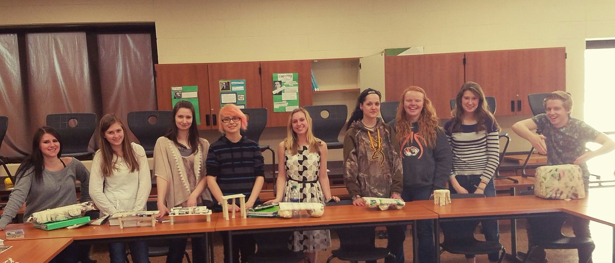 nrhsfce's tweet photo. Housing students built their own furniture out of newspaper and tape. Say what?!!!! #nrhsdesign https://t.co/49vWhz3YWn