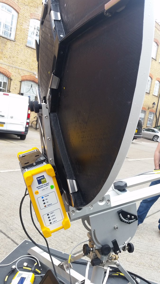 Holkirk's tweet photo. Another great uplink on the @NetworkINV Maverick Network using @Newtec_Satcom Dialog modems 5.5MBs HD video https://t.co/XLCfhd3z9y