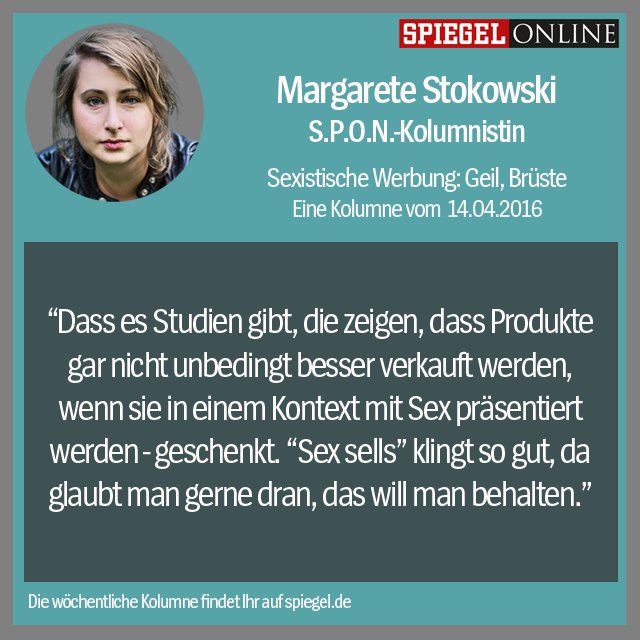 derspiegel's tweet photo. Was wird uns fehlen, wenn Heiko Maas sexistische Werbung verbietet, fragt sich @marga_owski  https://t.co/KCv9y6dsPb https://t.co/XJdvDnCx22