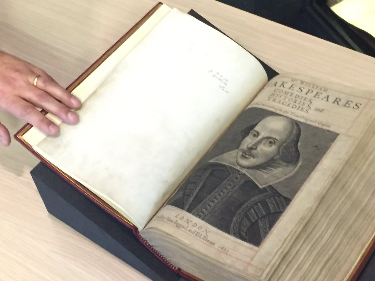 NewcastleCC's tweet photo. Catch a glimpse of a copy of #ShakespearesFirstFolio @ToonLibraries loaned by @britishlibrary #NEFollowers #24April https://t.co/WezpaaL4D8