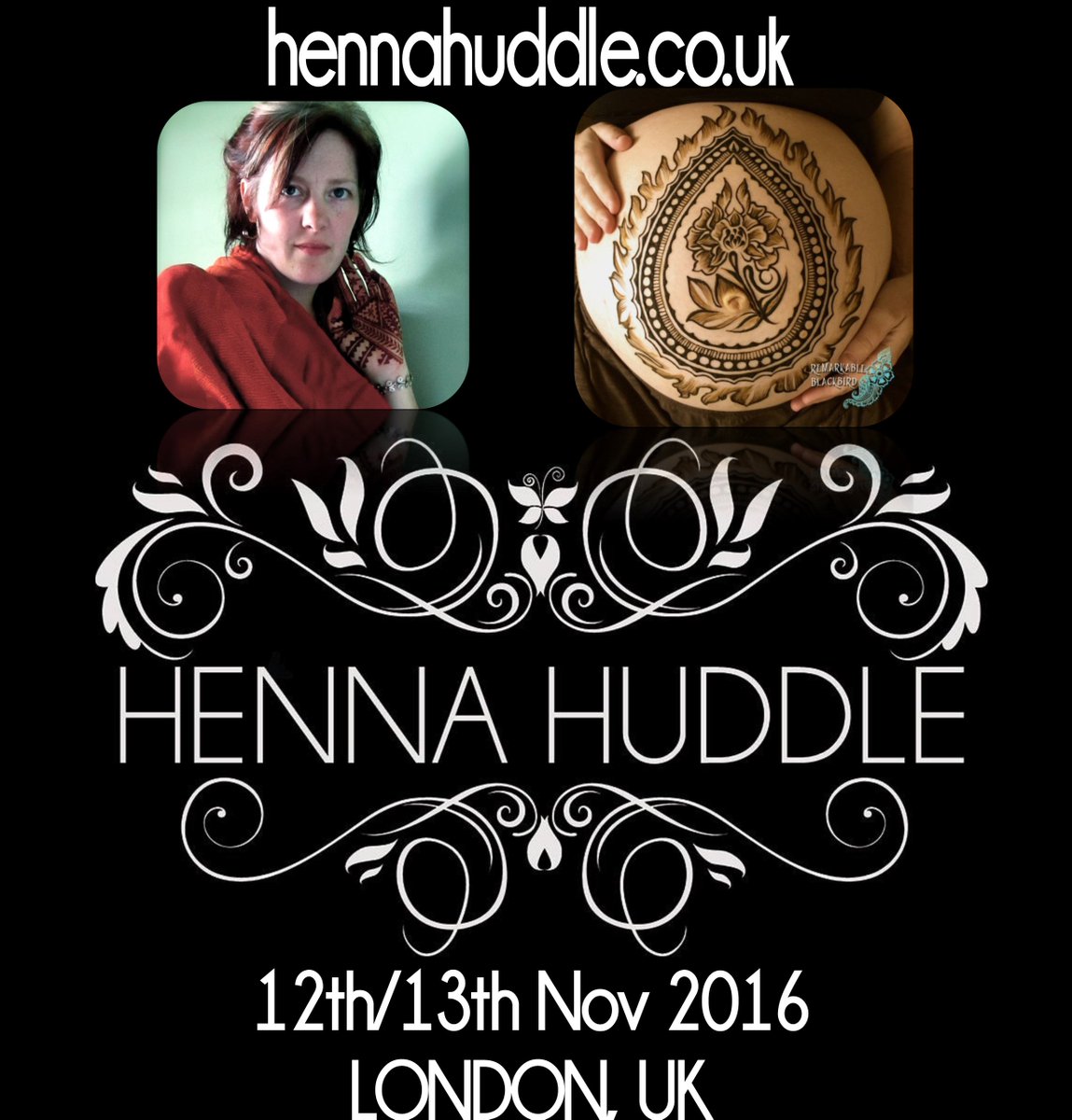 Welcome! @remarkableblackbird Nev shows beautiful botanical henna style at Henna Huddle 2016 ow.ly/ZCFTx