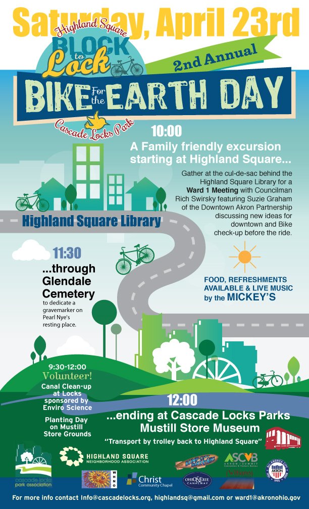 Dust off that bike! HSNA, CLPA &amp; City of Akron host a history filled ride. April 23 #squarea #highlandsquare #clpa
