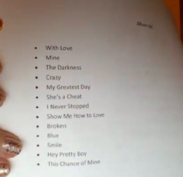 ARTicAcademy's tweet photo. To prove @Leileilalalou showed the song list of her unreleased album "With Love" several months ago https://t.co/V7PHk7Pk6E